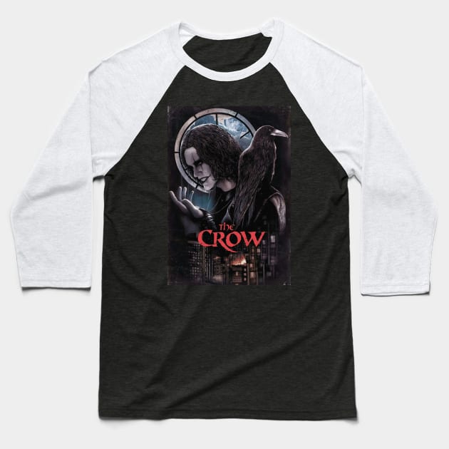 THE CROW Crow Movie Baseball T-Shirt by hadij1264